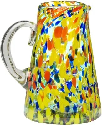 Amici Home Authentic Mexican Recycled Glassware Carnaval Pitcher 80 Ounces • $37