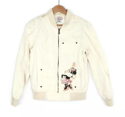 Disney Store Minnie Mouse Jacket Womens Size Medium  Bomber Zip Up  • $20.22