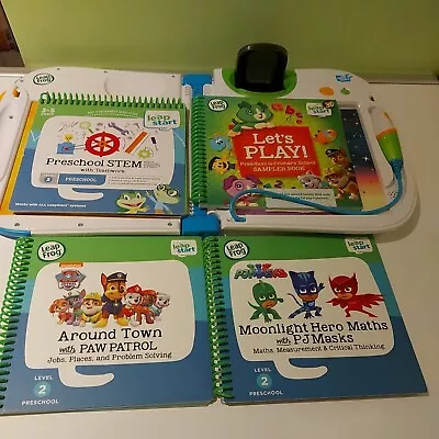 Green Leapfrog Leapstart 3D Learning Console 4 Books PJ Mask Paw Patrol Science • £44.99