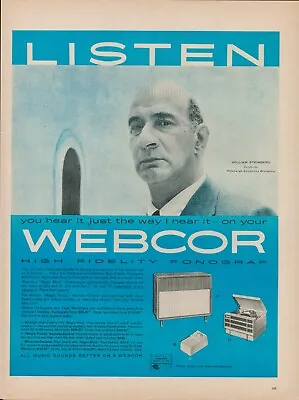 £9.75 • Buy 1957 Webcor Phonograph Records Players Vintage Print Ad High Fidelity Sounds USA