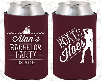 Bachelor Party Koozies Koozie Favors Ideas (40021) Boats And Hoes Nautical • $59