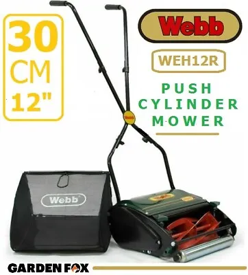 New WEBB Rear Roller Push Cylinder Mower - WEH12R - 5060012808792 • £114.97