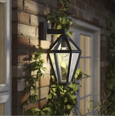 £20 • Buy Outdoor Traditional Wall Light/Lantern Matt Black Garden/Porch Security IP44 B&Q