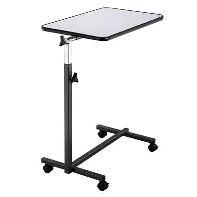 Overbed Rolling Table Over Bed Laptop Food Tray Hospital Desk With Tilting Top • $48.99