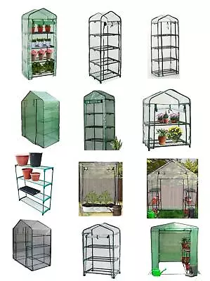£16.95 • Buy Greenhouse With Shelves Pe Or Pvc Plastic Outdoor Garden Grow Bag Green House 