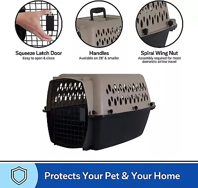 NEW Petmate Plastic Dog Cat Pet Crate - Medium To 30lbs - 21.5 L X 20.5 W X 28 H • $99.99