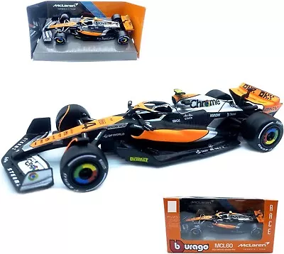 Bburago McLaren MCL60 Season 2023 Lando Norris #4 F1 Scale 1/43 Model Toy Car • £14.99