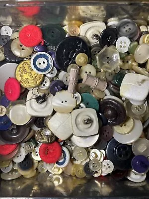 VINTAGE & ANTIQUE Button Collection MIXED STYLES SIZES TYPES SHAPES MATERIALS  • $0.99
