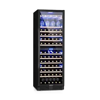 £1295.82 • Buy Wine Fridge Refrigerator Freestanding Wine Cooler 425L Glass Door 2 Zones Black