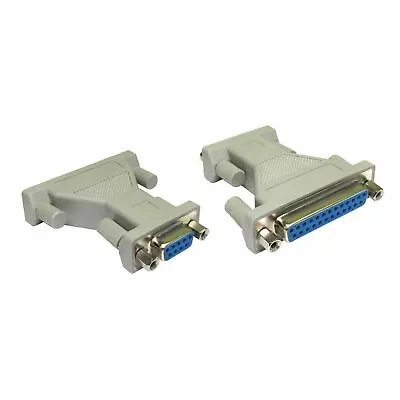 9 Pin Serial RS232 DB9 Female To DB25 Pins Female AT Parallel Adapter Projector • £5.22