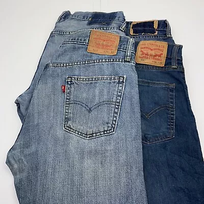 Lot Of 4 Levi's 514 Slim Straight  Blue Jeans Men's Size 34x32 • $63.74