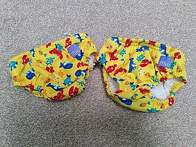 Bambino Mio Baby Swim Nappy Reusable With Fish ( 9-12kgs ) X2 • £3.99