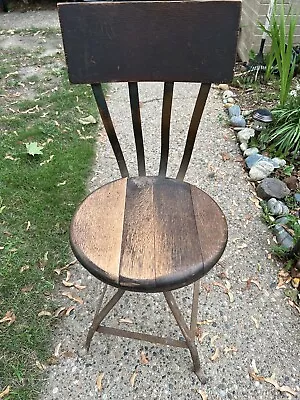 1905 No. 31 Chair  Toledo Uhl Co. Drafting Stool Steampunk Industrial • $116