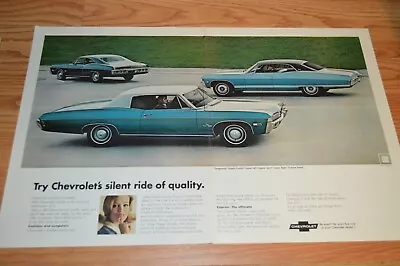 $14.99 • Buy ★1968 Chevy Impala / Caprice Original Large Vintage Advertisement Ad 68 Blue