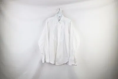 Vtg 20s 30s Rockabilly Mens 16 35 Ruffled French Cuff Tuxedo Button Shirt White • $149.95