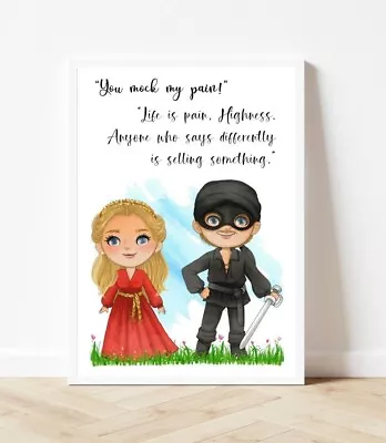 £3.60 • Buy The Princess Bride  Life Is Pain  Movie Quote Typography Print Poster Unframed