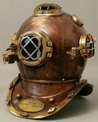 Antique U.S Navy Mark V Boston Diving Divers Helmet HOME DECOR & GIFT ITEM • $178.44