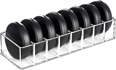 Clear Acrylic Makeup Compact Organizer 8 Spaces Vanity Organizer Stand Eyeshado • $14.55