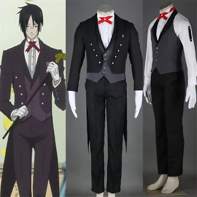 $97.38 • Buy Sebastian·Michaelis Black Butler Cosplay Costume Outfit Anime Costume Halloween
