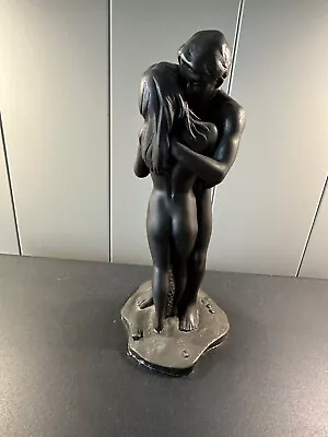 Bronze Effect Art Erotic Nude Couple Figurine Sculpture Ornament #1 • £20