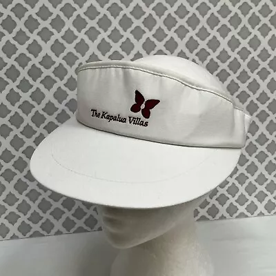The Kapalua Villas Visor Hat Cap Strap Back White Logo Adjustable Mens USA • $8.44