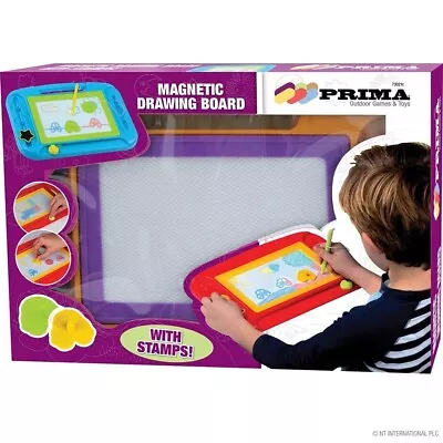 Colour Doodle Magnetic Drawing Board With Pen Shape Stamps Kid Writing Painting • £115.99