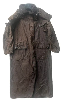 £59.95 • Buy SEELAND WAX OILSKIN COAT DUSTER DARK TAN Mens L MADE In THE UK No 17