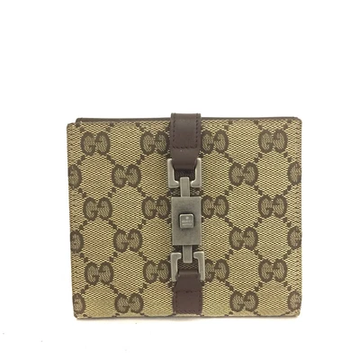 $1 • Buy GUCCI Jackie GG Logo Canvas Bifold  Wallet /1J0757