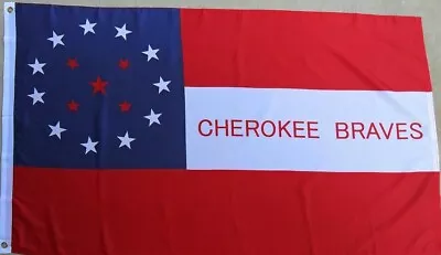 $9.88 • Buy Cherokee Braves Indian Premium Quality Super Poly 3x5 Flag Banner 100D FABRIC