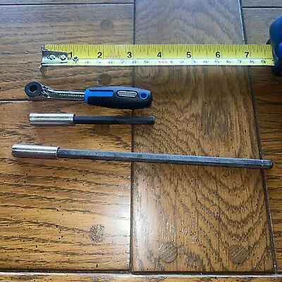 1/4  Inch Drive Ratchet With Magnetic 4” & 8” Extension Bits A Partsmaster Part • $32