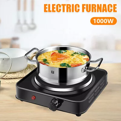 Hot Plate Electric Cooker Single Portable Table Top Kitchen Hob Stove 1000W UK • £13.89