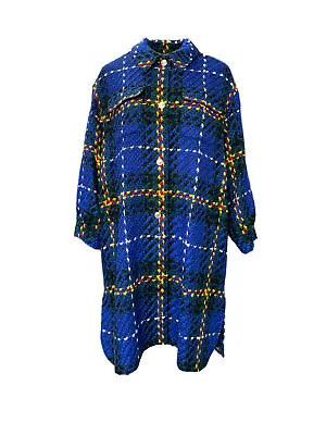 Marina Rinaldi Women's Blue Trono Button Closure Coat Size 20W/29 NWT • $463.75