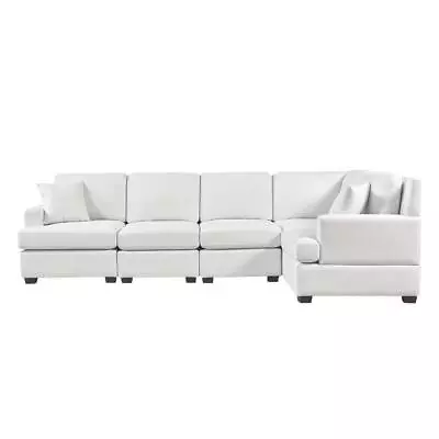 U_Style Sectional Modular Sofa With 2 Tossing Cushions And Solid Frame • $959.39