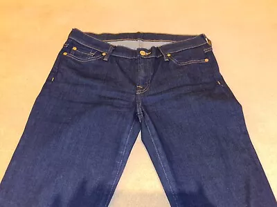 7 For All Mankind Dark Blue Jeans Womens Size 30 • £14.99