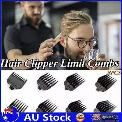 8PCS Wahl Attachment Hair Clipper Guide Limit Comb 8in1 Blades Trimmer Guards • $10.44