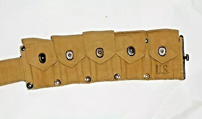 WWI US Army 10 Pocket Ammo Belt - See Photos -PA142 • $110