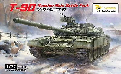 VESPID VS720025 1/72 Russian T-90 Russian Main Battle MBT Tank Model Kit • $22.99