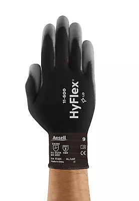 Ansell HYFLEX 11-600 Light Duty Nylon Industrial Gloves W/Palm Coating For Metal • $14.49