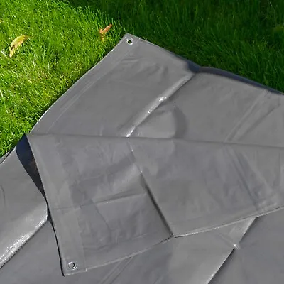 200 GSM Waterproof Heavy-Duty Tarpaulin Eyelets Tarp Ground Camping Sheet Cover • £4.99