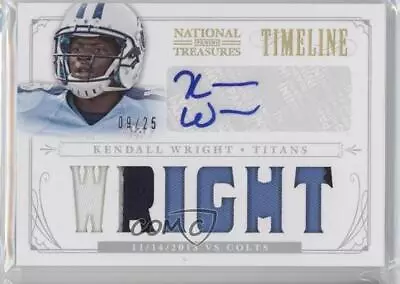 2013 Panini National Treasures Player Name Prime /25 Kendall Wright #31 Auto • $14.69