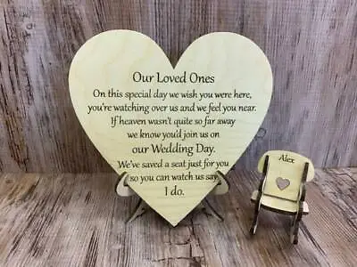 Loved Ones In Heaven Wedding Memory Table Top Centrepiece Plaque  • £16.99