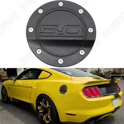 Car Fuel Filler Door Cover Gas Tank Cap Black  For Ford Mustang GT 5.0 2015-2018 • $18.92