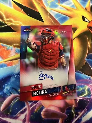 2019 Topps Finest Yadier Molina Red Refractor Auto /5 • $499.99