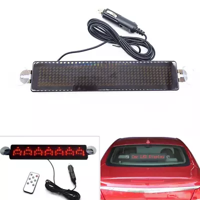 LED Car Sign Scrolling Message Display Board Advertising Screen Remote Control • $28.70