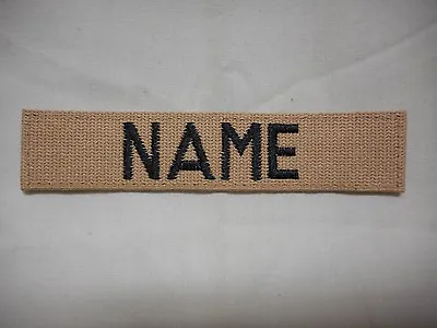 Custom Desert Name Tape New 5 Inch Black Lettering With Hook Fastener* • $10