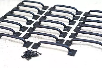 20 Drawer Pulls Matte Black Vintage Style Cabinet Handles Grasp Door 6   Kitchen • $36.99