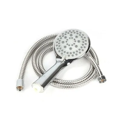 Chrome Shower Head And Hose Set Replacement For Grohe Mira Triton Aqualisa NEW • £8.89
