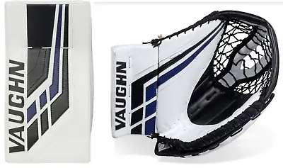 New Vaughn VE8 Pro Hockey Goalie Blocker Catcher Set Glove Senior Blue Regular • $599.99