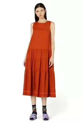 Gorman  Marli  Long Maxi Tiered Sleeveless Dress Size 12 - Saffron BNWT RRP$289 • $50