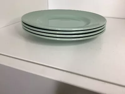 £10 • Buy Four. Vintage. Woods Ware. Green. Beryl. Small Plates. Side. Bread. Utility.
